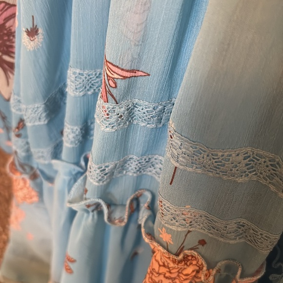 Versona Blue Floral Dress - Picture 4 of 9